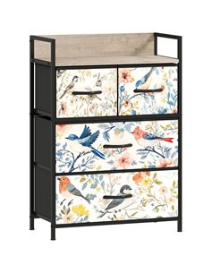 HOMCOM 4-Drawer Chest of Drawers - White