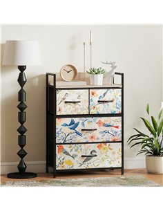 HOMCOM 4-Drawer Chest of Drawers - White 2