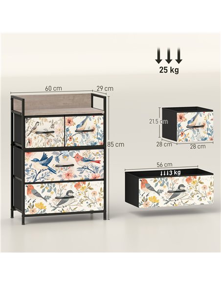 HOMCOM 4-Drawer Chest of Drawers - White - pic 165062 | FastDaddyshop