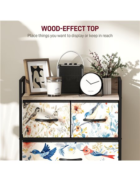HOMCOM 4-Drawer Chest of Drawers - White - pic 165064 | FastDaddyshop