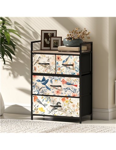 HOMCOM 4-Drawer Chest of Drawers - White