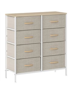 HOMCOM Industrial Fabric Chest of Drawers, Maple Wood-effect, 850-268V01ND
