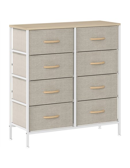 HOMCOM Industrial Fabric Chest of Drawers, Maple Wood-effect, 850-268V01ND - pic 165132 | FastDaddyshop
