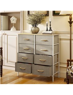 HOMCOM Industrial Fabric Chest of Drawers, Maple Wood-effect, 850-268V01ND 2