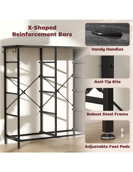 HOMCOM Chest of Ten Fabric Drawers - Black - pic 165183 | FastDaddyshop