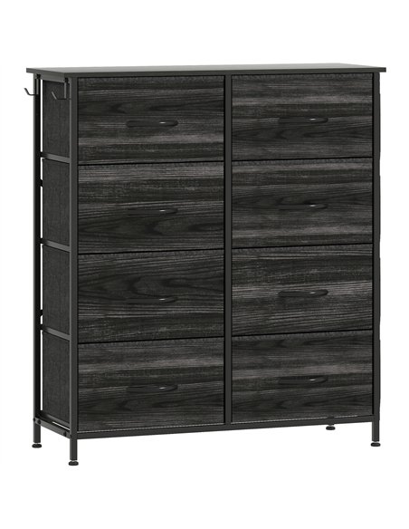 HOMCOM Chest of Eight Fabric Drawers - Black - pic 165267 | FastDaddyshop