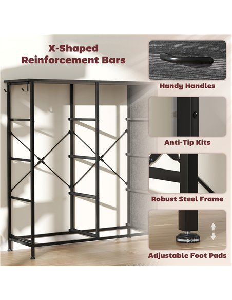 HOMCOM Chest of Eight Fabric Drawers - Black - pic 165273 | FastDaddyshop
