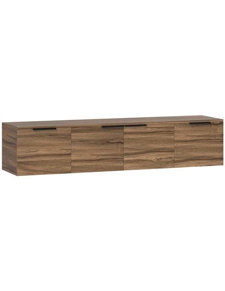 HOMCOM Floating TV Unit, 150 cm Wall Mounted TV Stand Cabinet with Shelves and Doors, Entertainment Media Console for Living Roo - pic 165384 | FastDaddyshop