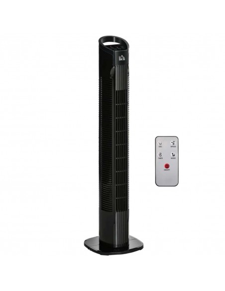 Homcom 31'' Oscillating Tower Fan with 3 Speed, 3 Mode, Timer, LED, Remote, Black - pic 16539 | FastDaddyshop