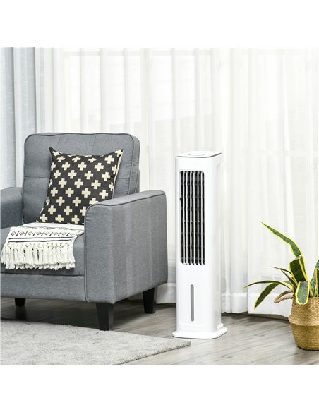 Homcom Evaporative Air Cooler with 3 Modes, 3 Speeds, Remote, Timer, Oscillation, White - pic 16540 | FastDaddyshop