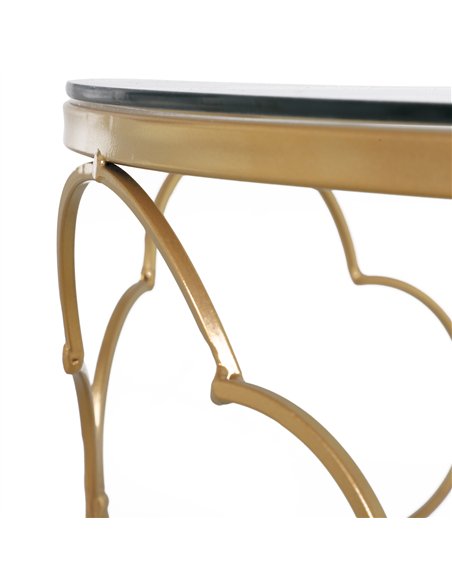 HOMCOM Nesting Tables Set of 2, Modern Stacking Side End Table with Tempered Glass Top, Metal Frame for Living Room Bedroom Offi - pic 165455 | FastDaddyshop