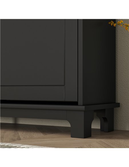 HOMCOM Narrow Shoe Storage Cabinet, Slim Shoe Cabinet with 4 Flip Drawers, Adjustable Shelves for 16 Pairs of Shoes, Black - pic 165572 | FastDaddyshop