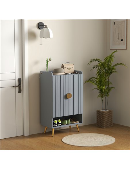 HOMCOM Modern Shoe Cabinet with 2 Doors, Open Shelf and Adjustable Shelves, 15 Pair Hallway Shoe Cupboard, Entryway Storage Unit - pic 165590 | FastDaddyshop