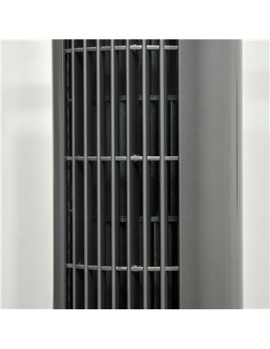 HOMCOM 46" Tower Fan Cooling with Ionizer, Air Filter, Oscillating, 3 Speed, 12h Timer, Remote Controller, for Bedroom, Grey