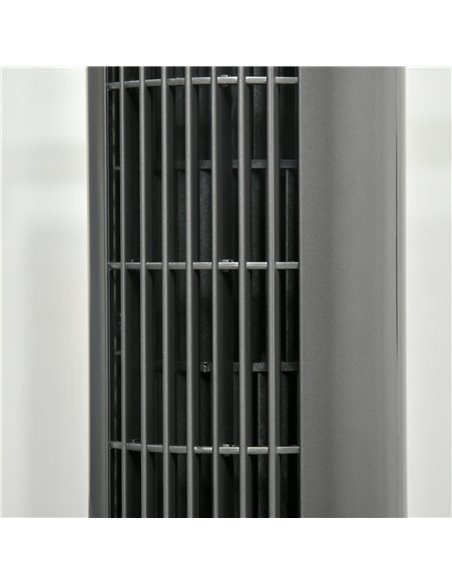 HOMCOM 46" Tower Fan Cooling with Ionizer, Air Filter, Oscillating, 3 Speed, 12h Timer, Remote Controller, for Bedroom, Grey - pic 16563 | FastDaddyshop