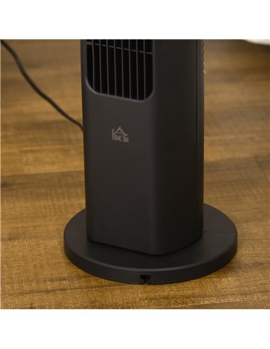 Homcom 31" Oscillating Tower Fan with Remote, Timer, 3 Speed, Black