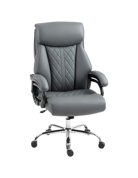 HOMCOM Super Padded Faux Leather Office Chair - Charcoal Grey - pic 165897 | FastDaddyshop
