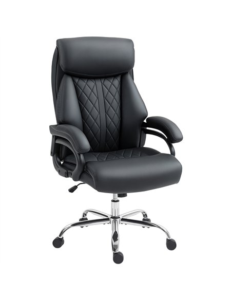 HOMCOM Executive Office Chair with Spring Padding - Black - pic 165906 | FastDaddyshop
