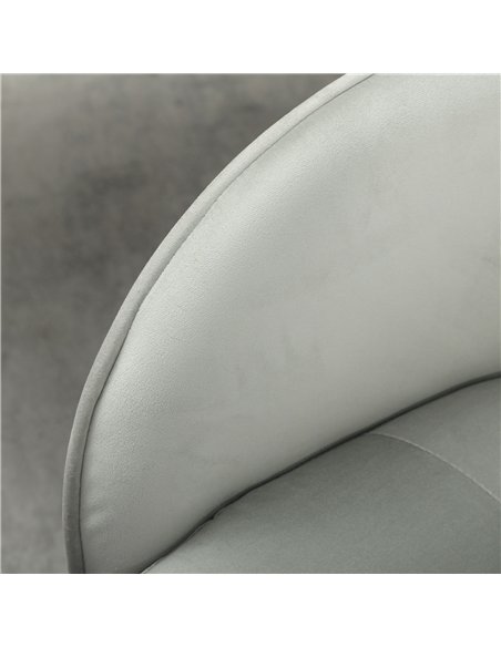 HOMCOM 46-56 cm Velvet-feel Office Chair - Grey - pic 165968 | FastDaddyshop