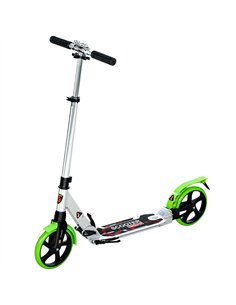 HOMCOM Folding Kick Scooter, Adjustable Ride On Scooter with 200mm Big Wheels and Double Shock Absorption, Urban Scooter for 14+