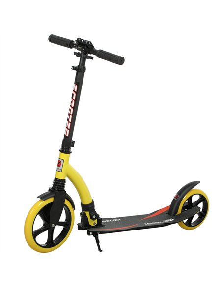 HOMCOM Foldable Kick Scooter with Double Shock Absorption and Big Wheels, Height Adjustable Aluminium Frame Big Wheel Scooter fo - pic 165978 | FastDaddyshop
