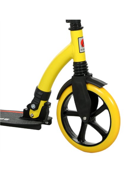 HOMCOM Foldable Kick Scooter with Double Shock Absorption and Big Wheels, Height Adjustable Aluminium Frame Big Wheel Scooter fo - pic 165986 | FastDaddyshop
