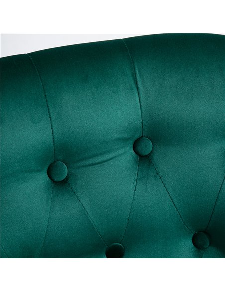 HOMCOM Velvet Accent Chair Set of 2, Button Tufted Wingback Chair with Rubber Wood Legs for Living Room, Bedroom, Dark Green - pic 166003 | FastDaddyshop