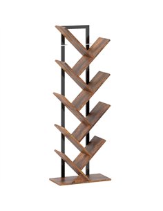 HOMCOM Eight-Section Tree Bookcase - Wood-Effect