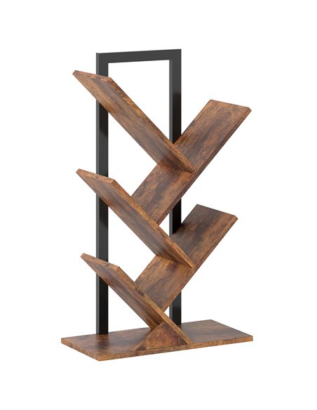 HOMCOM Four-Section Tree Bookcase - Wood-Effect - pic 166167 | FastDaddyshop