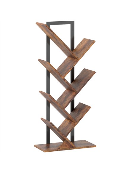 HOMCOM Six-Section Tree Bookcase - Wood-Effect - pic 166176 | FastDaddyshop