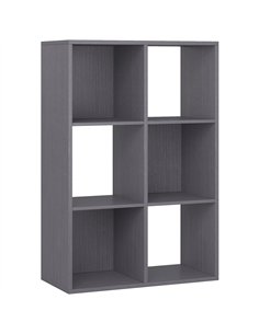 HOMCOM 6-Cube Bookshelf - Grey