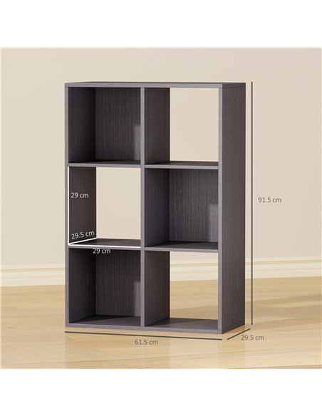 HOMCOM 6-Cube Bookshelf - Grey - pic 166205 | FastDaddyshop