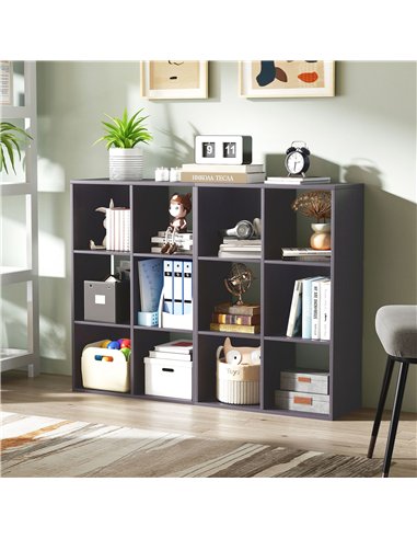 HOMCOM 6-Cube Bookshelf - Grey