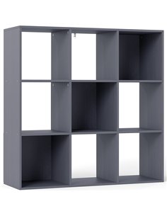 HOMCOM Nine-Cube Storage Shelf - Grey