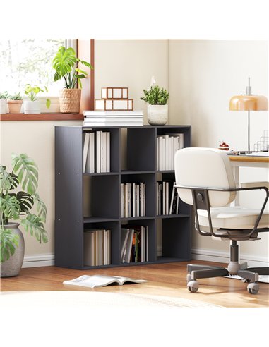 HOMCOM Nine-Cube Storage Shelf - Grey