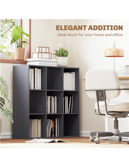 HOMCOM Nine-Cube Storage Shelf - Grey - pic 166226 | FastDaddyshop