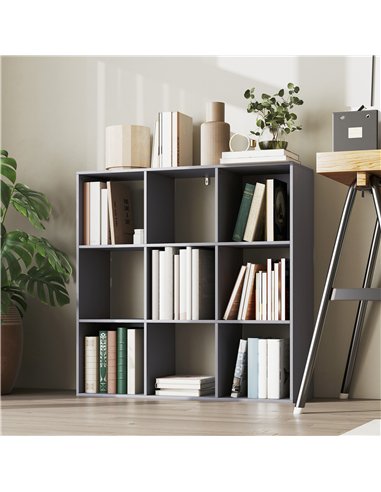 HOMCOM Nine-Cube Storage Shelf - Grey