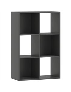 HOMCOM 6-Cube Bookshelf - Black