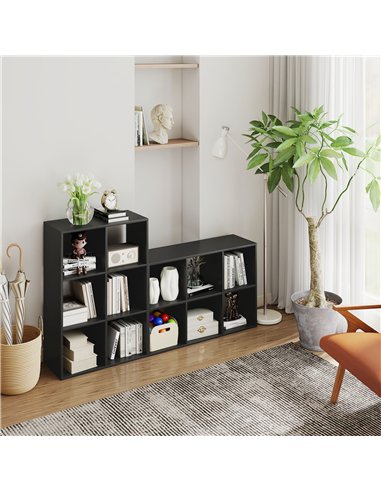 HOMCOM 6-Cube Bookshelf - Black