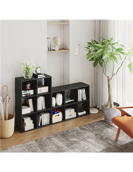 HOMCOM 6-Cube Bookshelf - Black - pic 166236 | FastDaddyshop