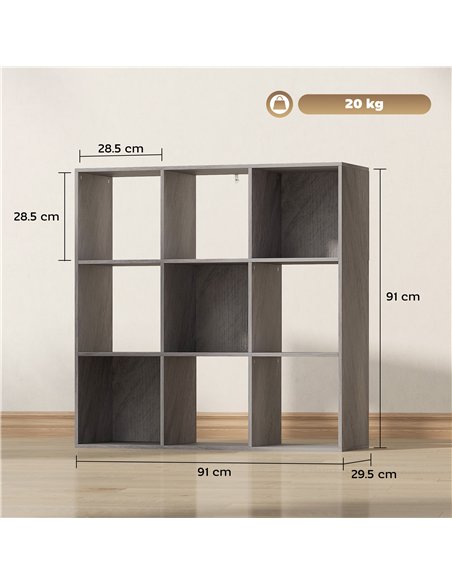 HOMCOM Nine-Cube Storage Shelf - Marble Grey - pic 166241 | FastDaddyshop