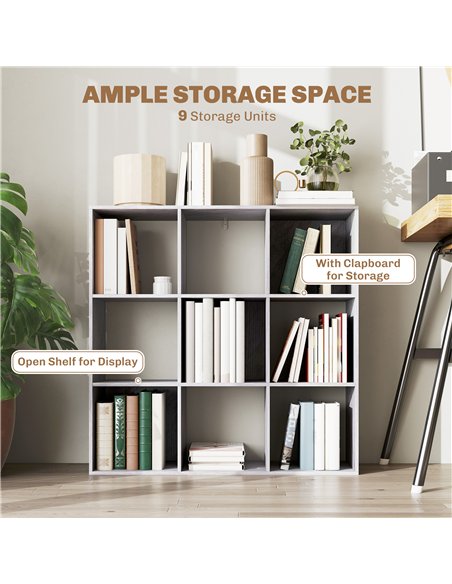 HOMCOM Nine-Cube Storage Shelf - Marble Grey - pic 166242 | FastDaddyshop