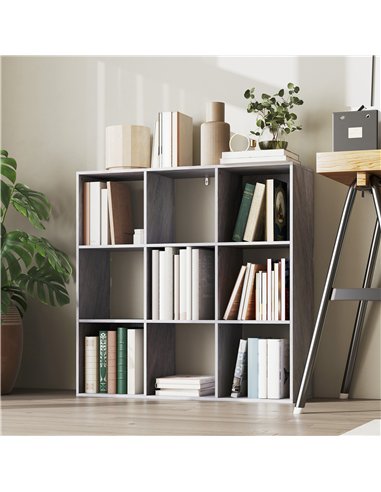 HOMCOM Nine-Cube Storage Shelf - Marble Grey