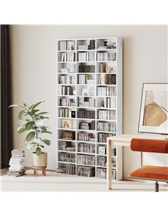HOMCOM CD Storage Unit with Adjustable Shelves, 102 x 195 cm, Marble Effect 2