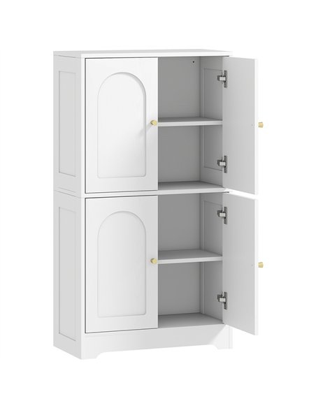 HOMCOM 4-Door Kitchen Storage Cabinet with Adjustable Shelves - White - pic 166293 | FastDaddyshop
