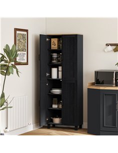 HOMCOM Freestanding Kitchen Cupboard, 4-Door Storage Cabinet with Adjustable Shelves, Modern Kitchen Pantry for Dining Room, 170 2