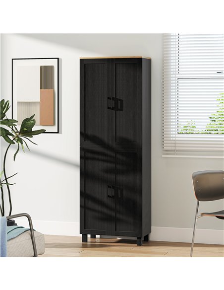 HOMCOM Freestanding Kitchen Cupboard, 4-Door Storage Cabinet with Adjustable Shelves, Modern Kitchen Pantry for Dining Room, 170 - pic 166337 | FastDaddyshop