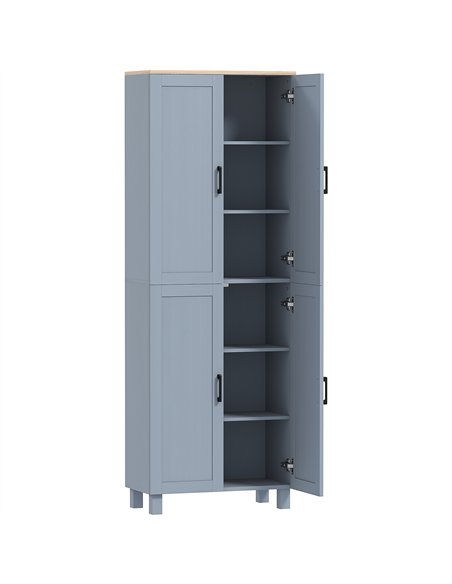 HOMCOM Freestanding Kitchen Cupboard, 4-Door Storage Cabinet with Adjustable Shelves, Modern Kitchen Pantry for Dining Room, 170 - pic 166338 | FastDaddyshop