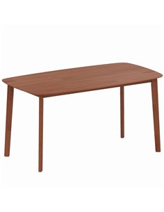 HOMCOM Pine Wood Rectangular Dining Table - Light Brown