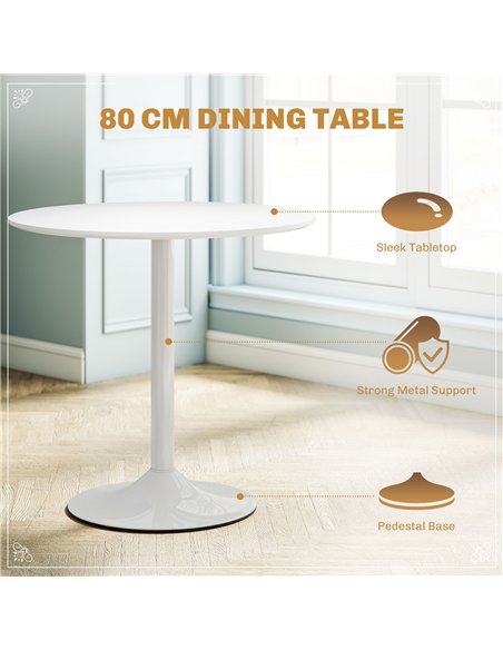 HOMCOM Five-Piece Modern Dining Set - White - pic 166433 | FastDaddyshop